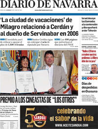 Portada periódico Diario de Navarra