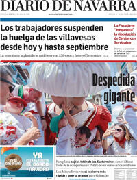 Portada Diario de Navarra 2025-07-15