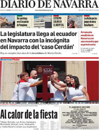 Portada Diario de Navarra 2025-08-15