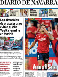 Portada Diario de Navarra 2025-09-15