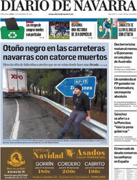 Portada Diario de Navarra 2025-12-15