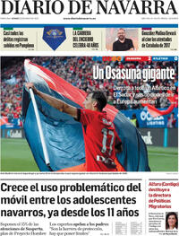 Portada periódico Diario de Navarra