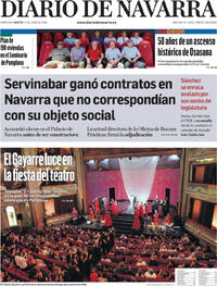 Portada periódico Diario de Navarra