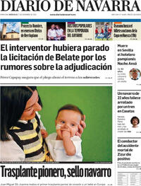 Portada Diario de Navarra 2025-12-17