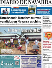 Portada Diario de Navarra 2025-08-18