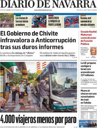 Portada Diario de Navarra 2025-09-18