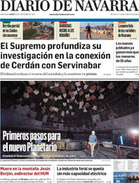 Portada Diario de Navarra 2025-09-19