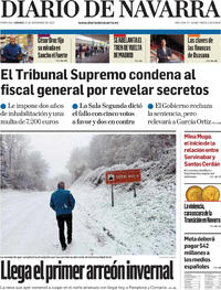 Portada Diario de Navarra 2025-11-21