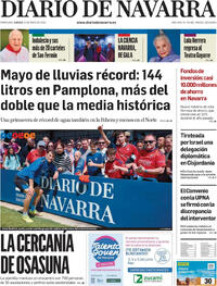 Portada periódico Diario de Navarra