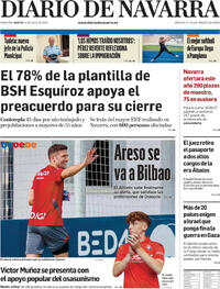 Portada Diario de Navarra 2025-07-22