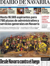 Portada Diario de Navarra 2025-08-22