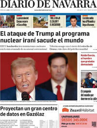 Portada periódico Diario de Navarra