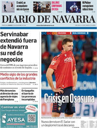Portada periódico Diario de Navarra