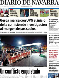 Portada Diario de Navarra 2025-09-25