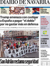 Portada Diario de Navarra 2025-06-26