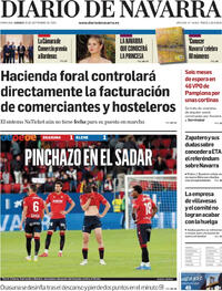 Portada Diario de Navarra 2025-09-26