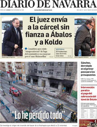 Portada Diario de Navarra 2025-11-28