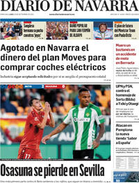 Portada Diario de Navarra 2025-09-29