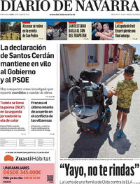 Portada periódico Diario de Navarra