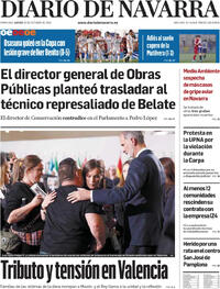 Portada Diario de Navarra 2025-10-30