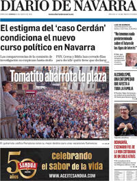 Portada Diario de Navarra 2025-08-31
