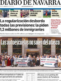 Portada Diario de Navarra 2026-07-01