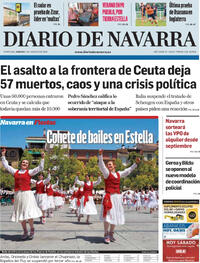 Portada Diario de Navarra 2026-08-01