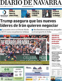 Portada Diario de Navarra 2026-03-02