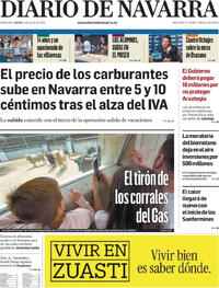 Portada Diario de Navarra 2026-07-02