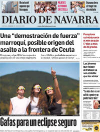Portada Diario de Navarra 2026-08-02