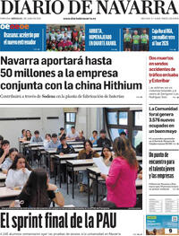 Portada Diario de Navarra 2026-06-03