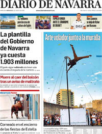 Portada periódico Diario de Navarra