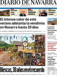Portada Diario de Navarra 2026-08-07