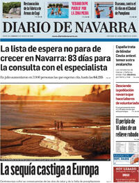Portada Diario de Navarra 2026-08-08