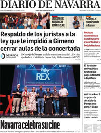 Portada Diario de Navarra 2026-09-08
