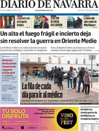 Portada Diario de Navarra 2026-04-09