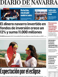 Portada Diario de Navarra 2026-08-10