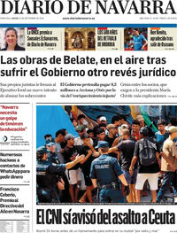 Portada Diario de Navarra 2026-09-10