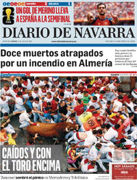 Portada Diario de Navarra 2026-07-11