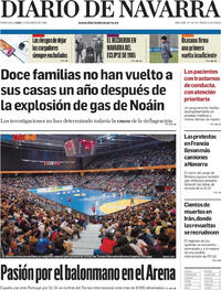 Portada Diario de Navarra 2026-01-12