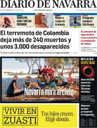 Portada Diario de Navarra 2026-08-12