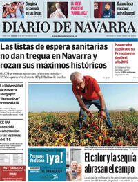 Portada Diario de Navarra 2026-09-12