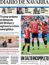 Portada Diario de Navarra 2026-04-13