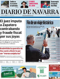Portada Diario de Navarra 2026-06-13