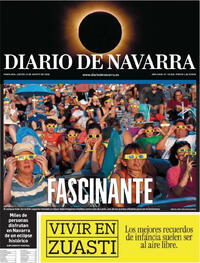 Portada Diario de Navarra 2026-08-13