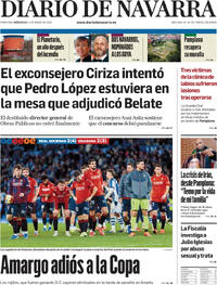 Portada Diario de Navarra 2026-01-14