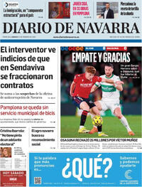 Portada Diario de Navarra 2026-02-14