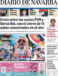 Portada Diario de Navarra 2026-05-14