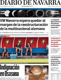 Portada Diario de Navarra 2026-08-14