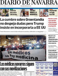 Portada Diario de Navarra 2026-01-15